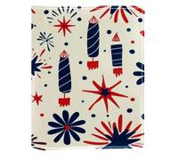 Cartoon Fireworks Replaceable Book Cover, Reusable PU Leather Book Protector, Suitable for 148x210 mm Notebooks
