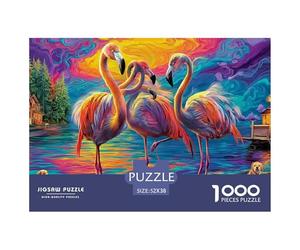 Cartoon Flamingo in Tropical Jungle_2Ultimate Challenge Jigsaw Puzzles for Adults Conquer The 1000-Piece (Advanced) Impossible, Hard, And Difficult Challenging Puzzle Educational Games - This Is The