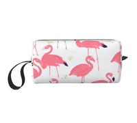 Cartoon Flamingo Pattern Printed Travel Makeup Bag Portable Cosmetic Bag Makeup Case Toiletry Handbag Organiser for Women
