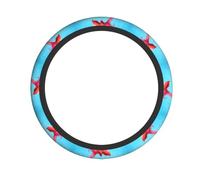 Cartoon Flamingo Printed Steering Wheel Protective Cover Elastic Steering Wheel Decorative Cover Suitable For SUV Truck