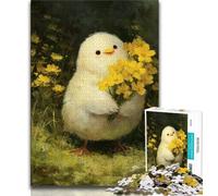 Cartoon Flamingo Puzzles for Teenagers 1000 Pieces,Family Game Stress Reliever Difficult Challenge Artists Collection,Fine Art (38x26cm)