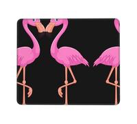 Cartoon Flamingo Stable Grip Mouse Pad Desk Mat, Lock Edge with Non-Slip Rubber Bottom for Computer Laptop PC