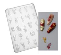 Cartoon Flower Nail Art Mold Earrings Silicone Jewelry Casting Tool UV Epoxy Resin Molds for Manicurists Silicone Nail Mold