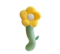 Cartoon Flower Plush Toy Doll Soft Stuffed Long Body Pillow with Yellow Petals, Decorative Plush Doll for Bedroom Sofa Leg Hugging or Window Display, Cozy Sleeping Cushion for Girls, 80cm