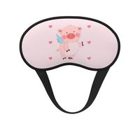 Cartoon Flying Pig Blackout Sleep Mask,Soft Polyester, Anti-Light, Stylish,Suitable for Men and Women,for Daily Work and Outdoor Travel.