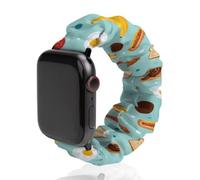 Cartoon Foods Scrunchie Watch Band Elastic | Polyester Wristbands Quick Release Replacement Straps Compatible with IWatch
