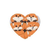 cartoon fox 4 Pcs Car Air Freshener Cards, Hanging Disposable Card Fresheners for Vehicles, Lavender Scented