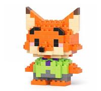 Cartoon Fox Building Blocks Set, Lovely Animal Construction Toy, Mini Bricks Toys for Boys and Girls, Creative DIY Educational Toy for Stress Relief & Home Decor