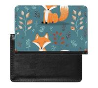 Cartoon Fox Pattern Passport Cover Protector Rfid Blocking Passport Holder Id Card Holder Secure Travel Wallet Organizer for Passport Tickets Credit Cards, style, One Size