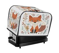 Cartoon Fox Pattern Toaster Cover 4 Slice Toaster Cover, Dust Cover Kitchen Small Appliance Cover
