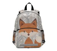 Cartoon Fox Pattern Toddler Backpack for Kids Boy Girls Age 3-6, Preschool Mini Backpack with Leash