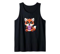 Cartoon Fox with Donut Joyful Design Tank Top