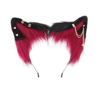 Cartoon Foxes Ear Shape Hair Hoop With Alloy Earring Decor Holder Cosplay Party Headwear For Teenagers