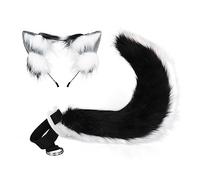 Cartoon Foxes Ear Shape Hair Hoop With Tail Set Performances Hair Holder Cosplay Party Headwear For Teenagers Woman Cute Costumes For Women Naughty Animes For Kids Birthday Halloween