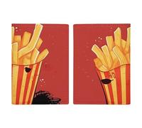 Cartoon French Fries Passport Holder, ID Card Protector Case Passport Holder with Slot Passports Travel Wallet Document Cover for Women And Men