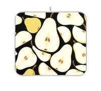 Cartoon Fresh Fruit Pears Drying Dish mat Reusable Rectangle Small Dish Drainer Board 16x18 Easy Clean Decorative Home Decor Essentials