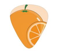 cartoon fresh orange Guitar picks in thin, medium, and thick sizes, 12-piece set, suitable for electric guitar and various instruments