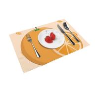 Cartoon Fresh Orange Patterned Placemats Set of 4 (12 * 18 inches) - High-Value Home Table mats