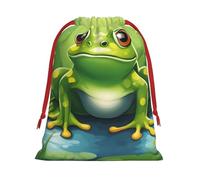 Cartoon Frog 1 Print Comfort Drawstring Gift Convenient Bags Reusable Holiday Party Daily Organization