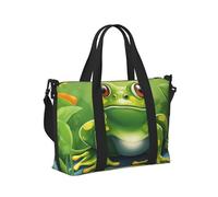 Cartoon Frog 1 Print Travel Hand Bag Women Lightweight Tote Foldable Daily Weekend Trips Gym Vacation