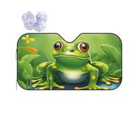 Cartoon Frog 1 Sun Shade - Folding Car Front Window Sunshade for Cars SUV Trucks,Max UV Blocking and Keep The Vehicle Cool