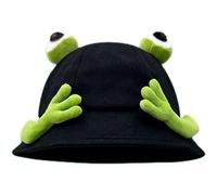Cartoon Frog Bucket Hat, Cute Frog Beach Hats Foldable Fisherman Hat Wide Brim Sun Hat Fishing Cap for Men Women Camping Hiking Fishing