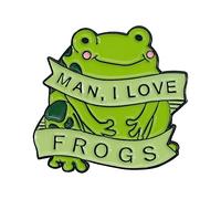 Cartoon Frog Lapel Pin Man I LoveFrogs Fashion Brooch Unique Jewelry Accessory Funny Party Friend Trend Brooch For Women
