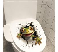 Cartoon Frog Peeking PVC Waterproof Wall Sticker Decal for Bathroom Toilet Mirror Tile Glass Decoration