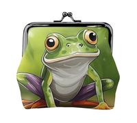 Cartoon Frog Print Change Purse Women's Coin Purse Small Pouches with Kiss Lock,for Coins Cards Small Items