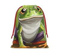 Cartoon Frog Print Comfort Drawstring Gift Convenient Bags Reusable Holiday Party Daily Organization