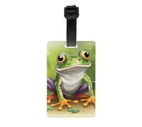 Cartoon Frog Print Luggage ID Tag Cute Travel Bag Identifiers,for Travel Bag Suitcase Cruise Airport