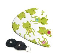 Cartoon Frog Set Of 6 Guitar Plectrums For Acoustic Guitar, Electric Guitar, Bass, Ukulele - Thin, Medium And Thick.