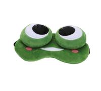 Cartoon Frog Sleeping Eye Mask with Gel Plush Elastic Bands | Green Shading Blindfold, Lightweight Comfort, Anti-slip Fit, Outdoor Camping Use, Cartoon Eye Patch