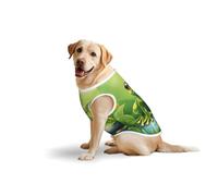 Cartoon Frog Soft Cotton T-Shirt Vest for Large Dogs, Print Pet Clothes Breathable Pet Pullover Tee Sleeveless Sweatshirt (3xl-5xl)