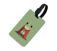 Cartoon Frog Standing Upright Luggage Tag Travel Bag Suitcase Baggage Name Tags