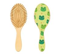 Cartoon Frogs Wooden Brush Wooden Paddle Brush for Hair Wooden Brushes for Hair Hair Massage Brush