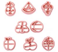 Cartoon Fruit Cookie Molds Set 8pcs Cute Biscuit Cutters PP Material Cake Fondant Tools for Holiday Party Baking 14cm