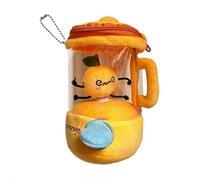 Cartoon Fruit Juicer Plush Keychains - Watermelon/Orange/Banana Blender Shaped Bag Pendants, Rotating Drawstring Plush Toy Decor