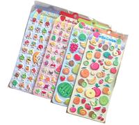 Cartoon Fruit Themed Foam Sticker for Notebook Journal Phone Cover Album Scrapbooking Decoration Children Reward Sticker Mixed Themes