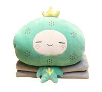 Cartoon Fruit Three-in-one Bed Cushion falai Velvet Blanket Winter Warm Hand Cover Multi-Functional