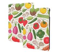 Cartoon Fruit Vegetable Printed Tablet Case for Ipad 7th Generation 10.2", Pu Leather Non-Slip Tablet Cases Shockproof Stand Cover with Auto Sleep/Wake Cover