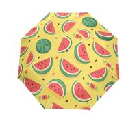 Cartoon Fruit Watermelon Pattern Umbrella Automatic Folding Men Women Travel Umbrellas Auto Open Close Sun Blocking Windproof