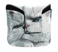 Cartoon Funny American Shorthair Cats Grieved Golf Putter Cover Mallet Magnetic Snap Golf Putter Headcovers for Men and Women PU Leather Waterproof