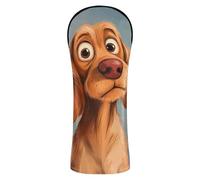 Cartoon Funny Cocker Spaniel Dogs Sorrow Golf Head Cover Set Premium Leather Accessories with Number Tags Designed to Fit All Woods and Drivers 1 Pcs