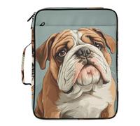 Cartoon Funny Dog Dogs Sorrow File Jackets Multiple Pockets 1.5 Inch 3 Ringing Organizer Binder with Zipper Closure for Document Storage