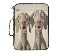 Cartoon Funny Dogs Fear Retro Organizer Folder 7 Pockets A4 Letter Size with Zipper Closure for Home Office Travel Expanding File Folder with Labels