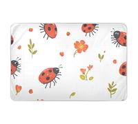 Cartoon Funny Lady Bugs Extra Large Resuable Diaper Mats Waterproof Washable Baby Diaper Changing Pad Leakproof Quick Drying Pee Mats for Toddler Kids 52" L x 34" W