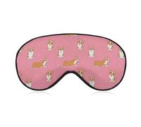 Cartoon Funny Little Doggy Unisex Light-Blocking Eye Mask Sleep Mask Suitable for Naps at Home, in The Office, and on Airplanes