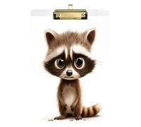 Cartoon Funny Raccoon Sorrow clipboard Rack Waterproof for Teacher Nursing Size 9 x 12