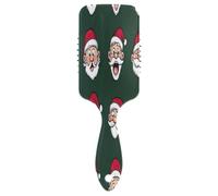 Cartoon Funny Santa Claus Face Massaging Hair Brush with Nylon Bristles Brush for Thick Curly Hair
